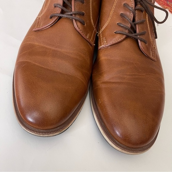 Men's Guess Brown Oxford Faux Leather Shoes size 12M - Picture 7 of 8